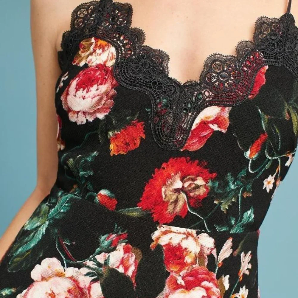 ANTHROPOLOGIE FOXIEDOX AUTUMNAL SLIP DRESS sz S - Picture 3 of 12